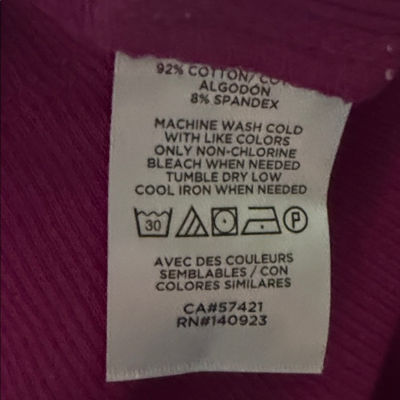 LOFT Fuchsia Ribbed Racerback Tank - Picture 2 of 3